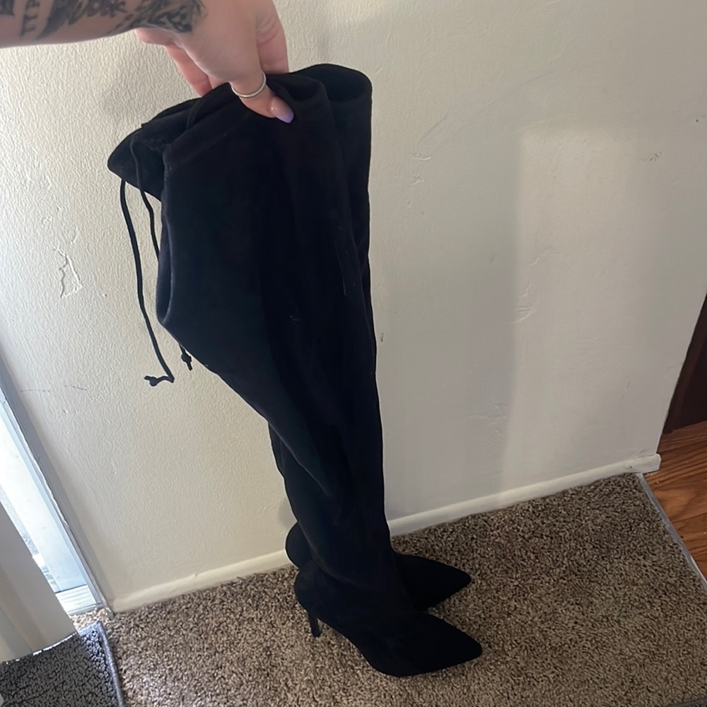 Brand new black Fashion Nova over the knee boots